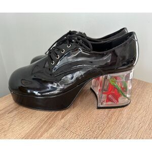 Funtasma Men's Black PIMP02 Platform Disco Mac Daddy Goldfish Heel Costume Shoes